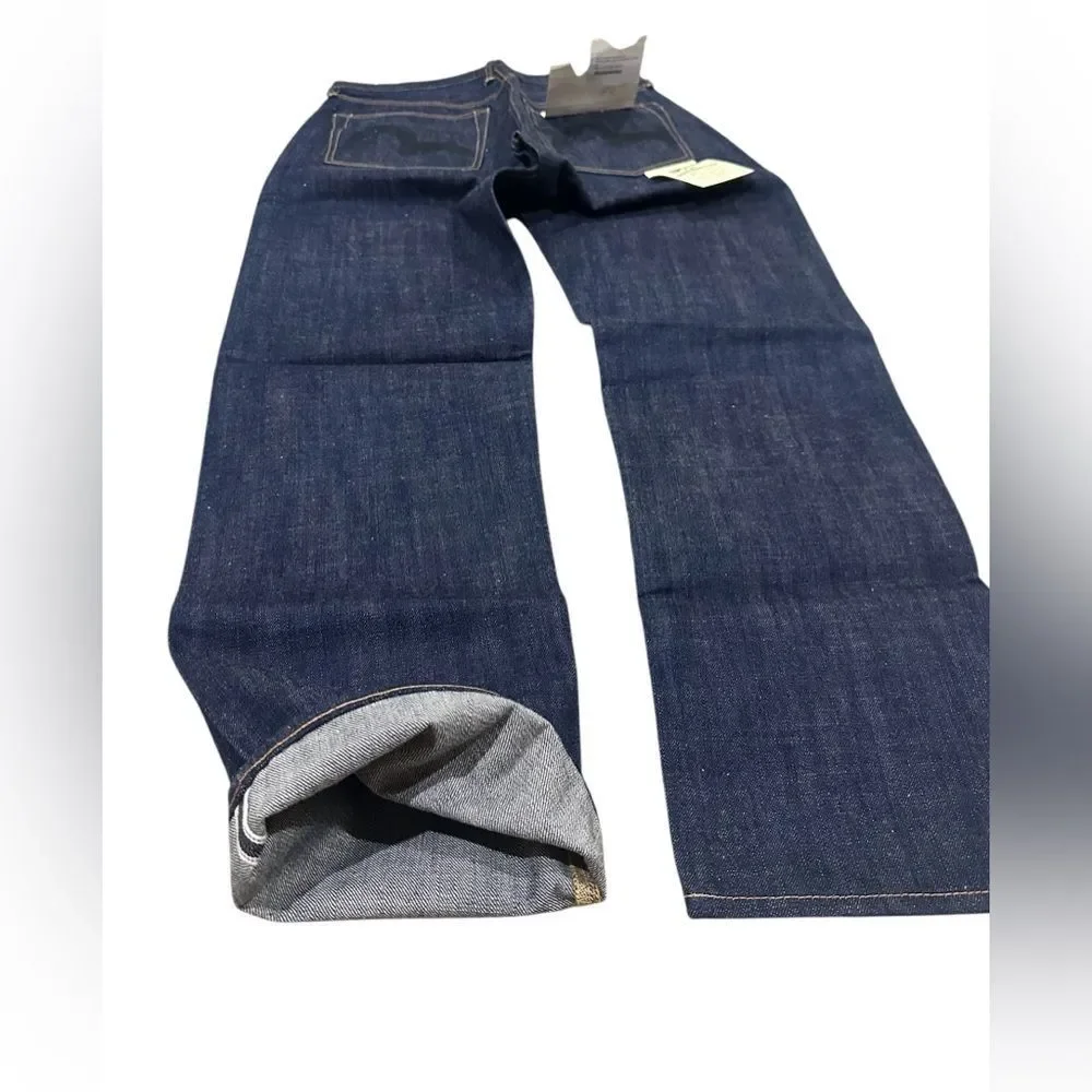 Vtg special edition Evisu heritage seldvage denim with black embroidered logo